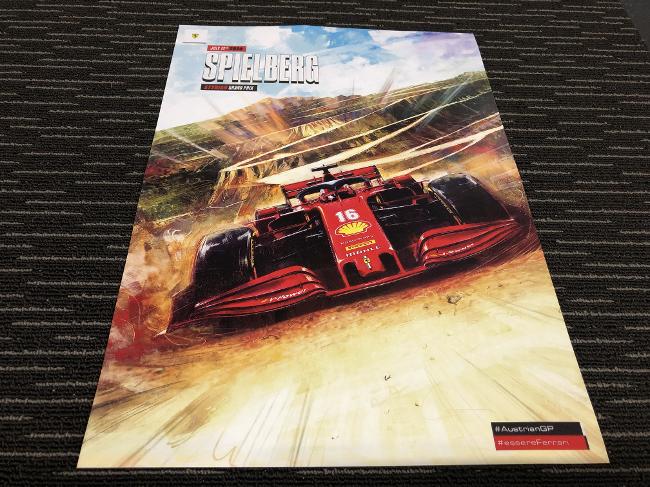 2020 Ferrari F1 Austria grand prix race poster cover art race 2