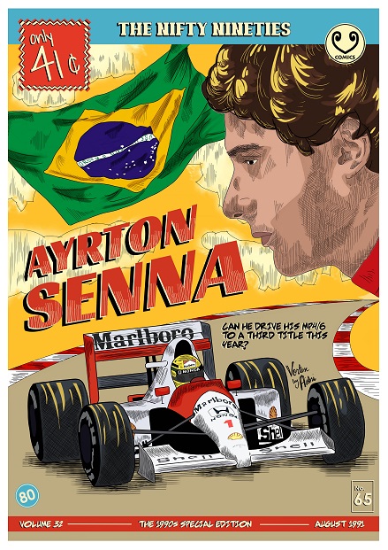 F1 World Champions 1970s - Red Poster