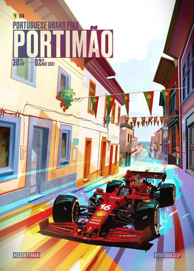 Race 3 2021 Portugal grand prix cover art race poster