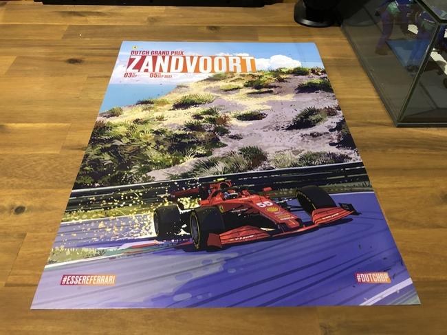 Race 13 2021 Dutch Zandvoort F1 FERRARI grand prix cover art race poster