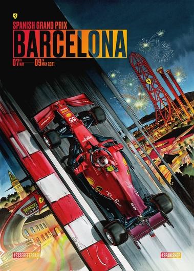Race 4 2021 Spain grand prix cover art race poster