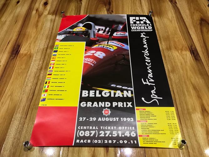 1993 belgium spa grand prix race poster